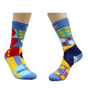 Sock Panda Fun Abstract Geometric Pattern Tween Socks